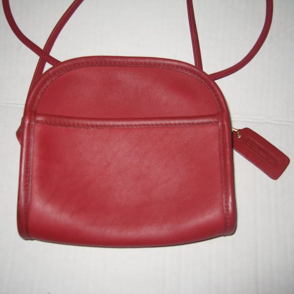 ❤️ 3 Piece COACH RED Abbie 9017 Mini Crossbody Purse +FOB and Dustbag - Picture 3 of 10
